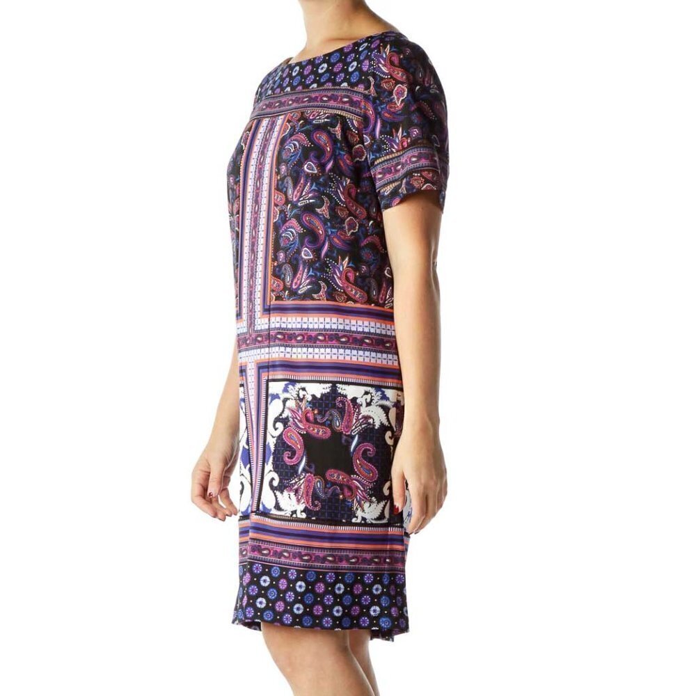 Adrianna Papell  Purple Paisley Print Shift Dress - Picture 3 of 4